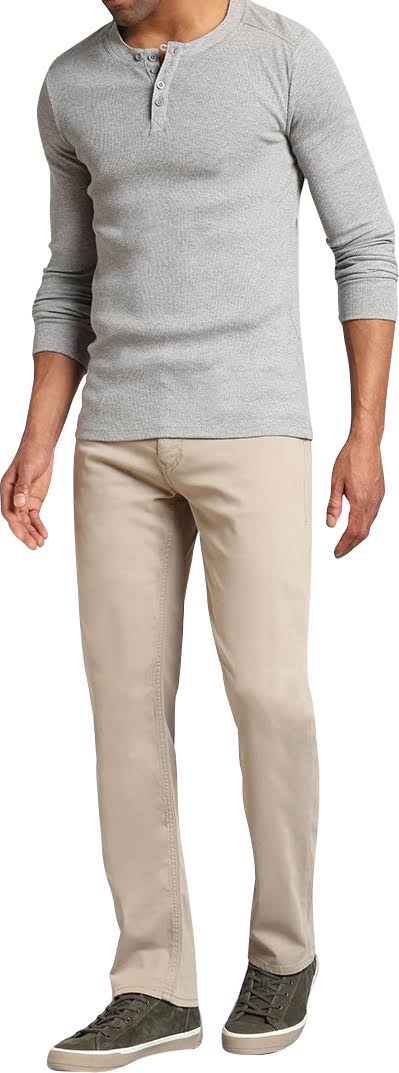 Beige Twill Relaxed Straight Pant W778