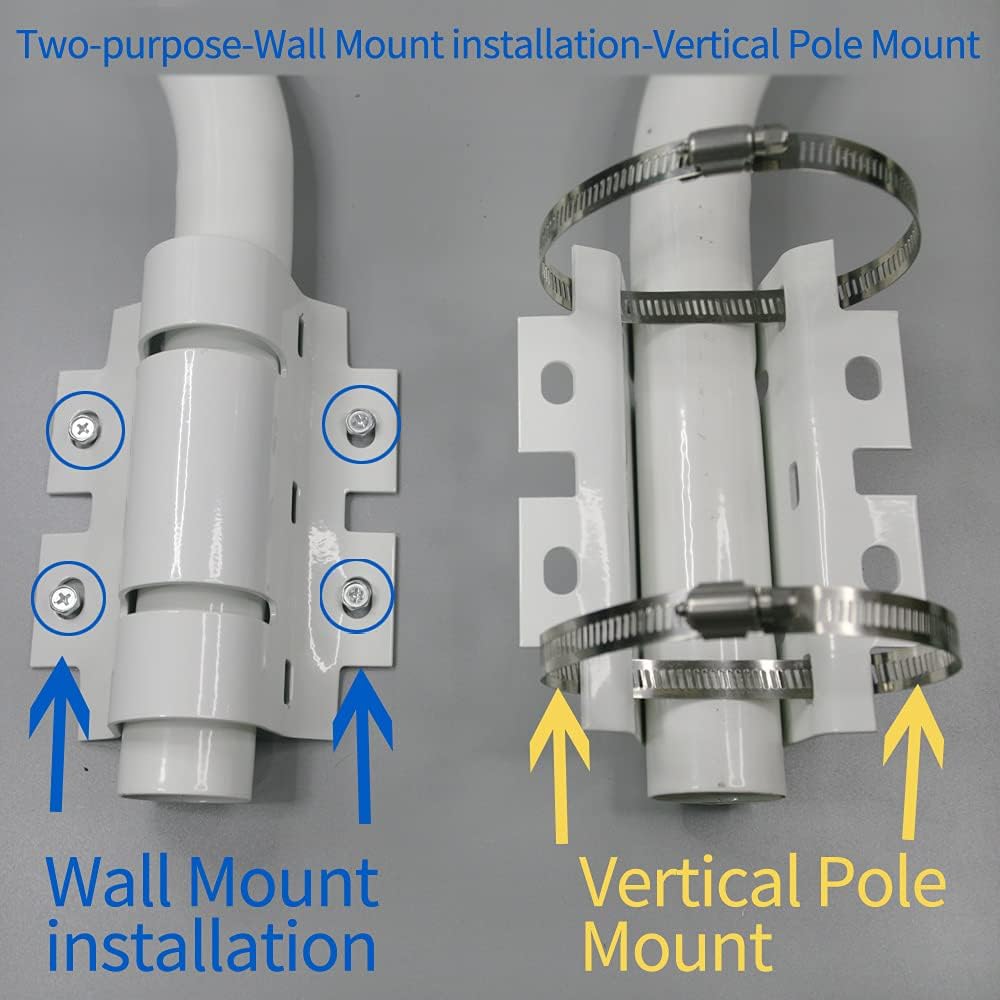 Adjustable Universal Double Head Security Camera Pole Mount Bracket (15.7 INCH) T820271