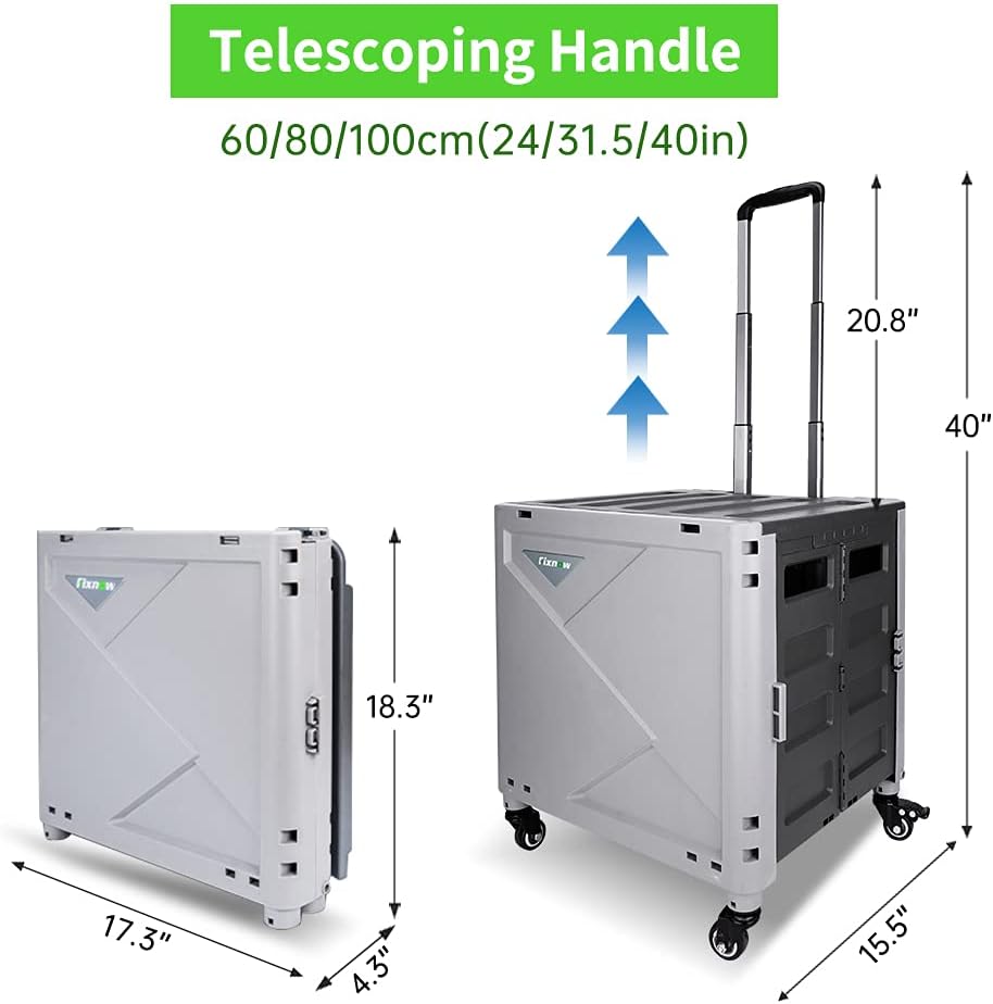 Foldable Rolling Crate with Wheels W3413