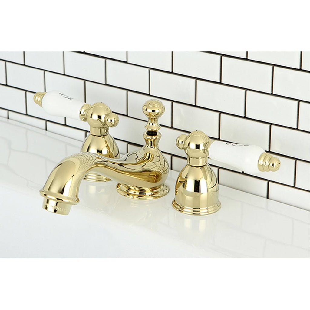 Polished Brass Mini-Widespread Bathroom Faucet H974