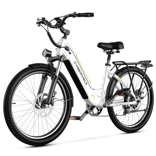 26" Electric Bike with 1000W Motor, 48V Removable Battery, 7-Speed, Front Suspension & LCD Display D91594