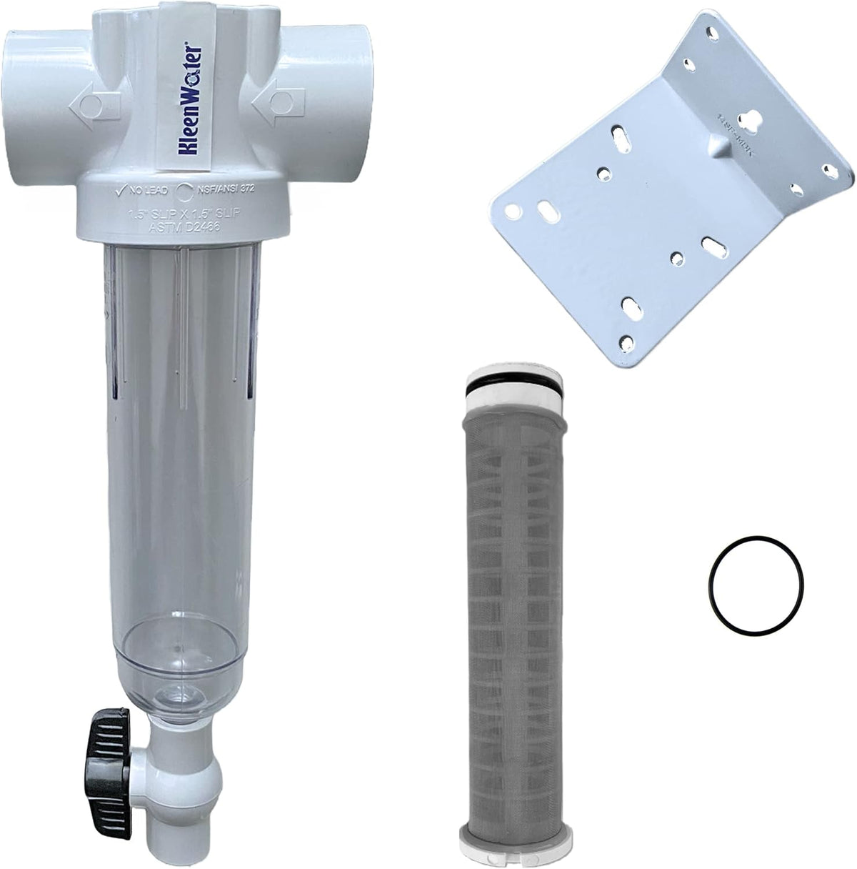 1.5 Inch PVC Slip Fit Connection 50 GPM 100 Mesh Stainless Screen Whole House Spin Down Sand and Sediment Filter K1517