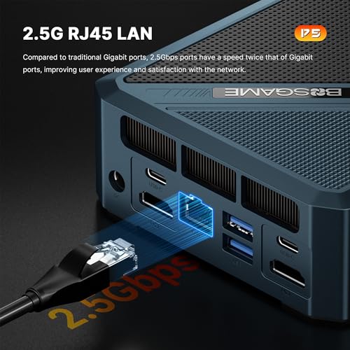Mini PC Ryzen 5 3550H 16GB RAM 512GB NVMe SSD Triple Display USB-C Dual HDMI Gigabit Ethernet P443003