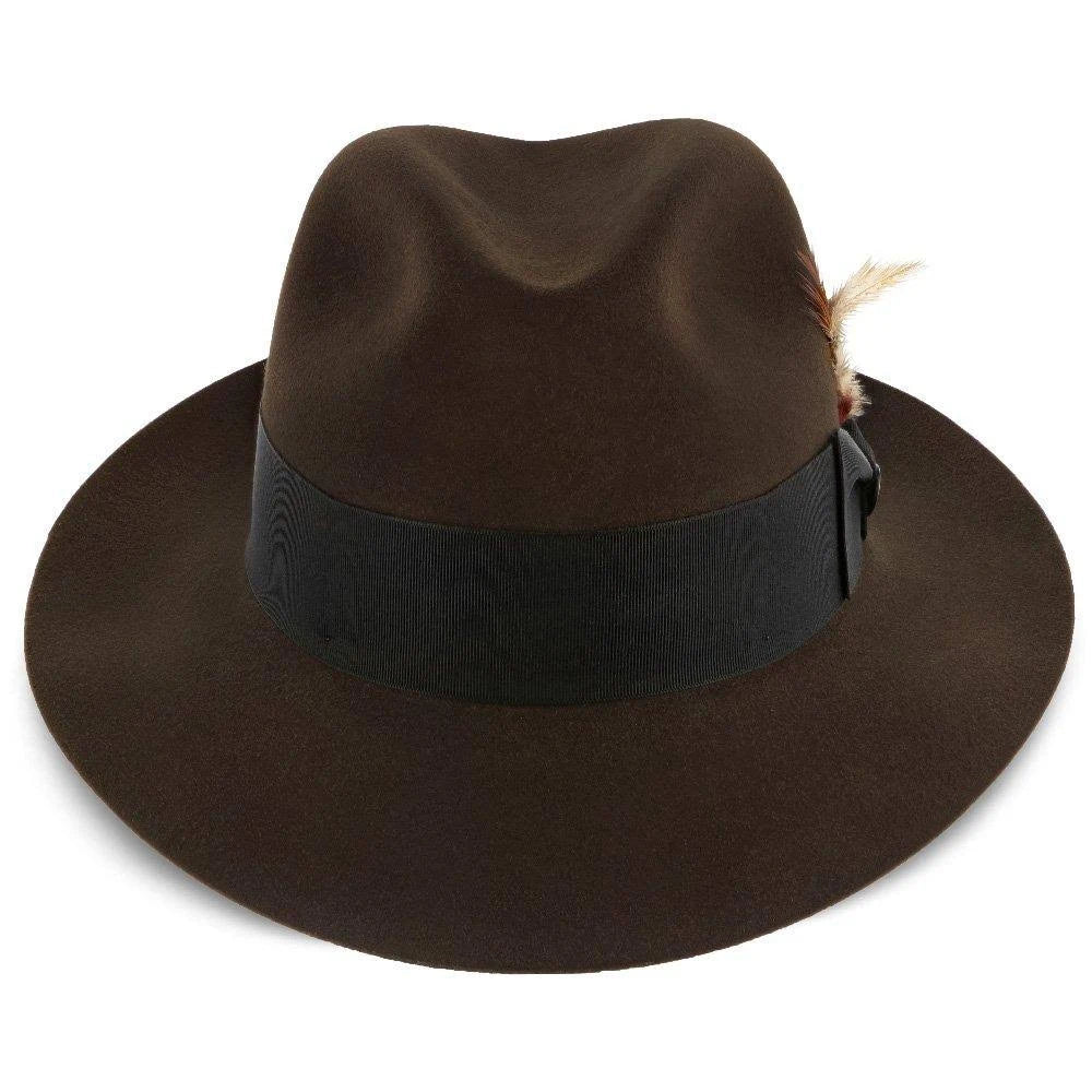 Beaver Fur Felt Fedora Hat Size 7 1/4 Caribou W10970