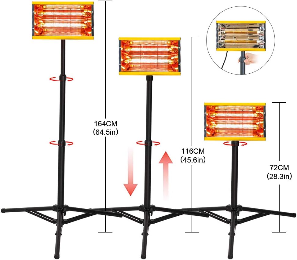 1000W Shortwave Infrared Paint Curing Lamp 110V R1633