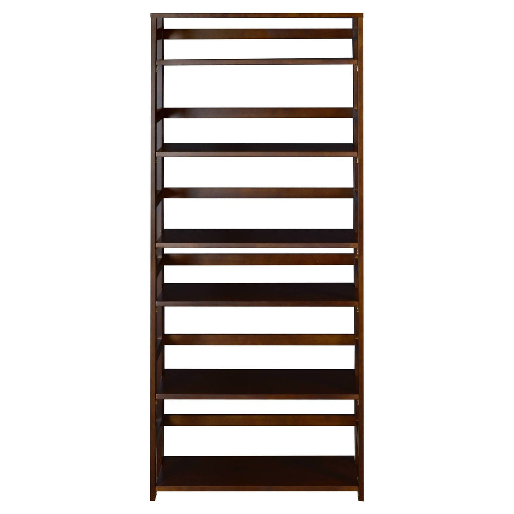 67x22 High Folding Bookcase Mocha Walnut N427
