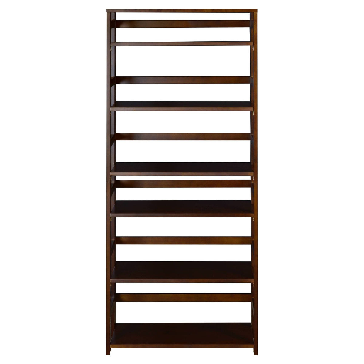 67x22 High Folding Bookcase Mocha Walnut N427