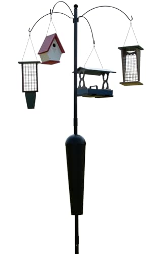 Bird Feeder Pole System with 4 Hanging Stations P164158