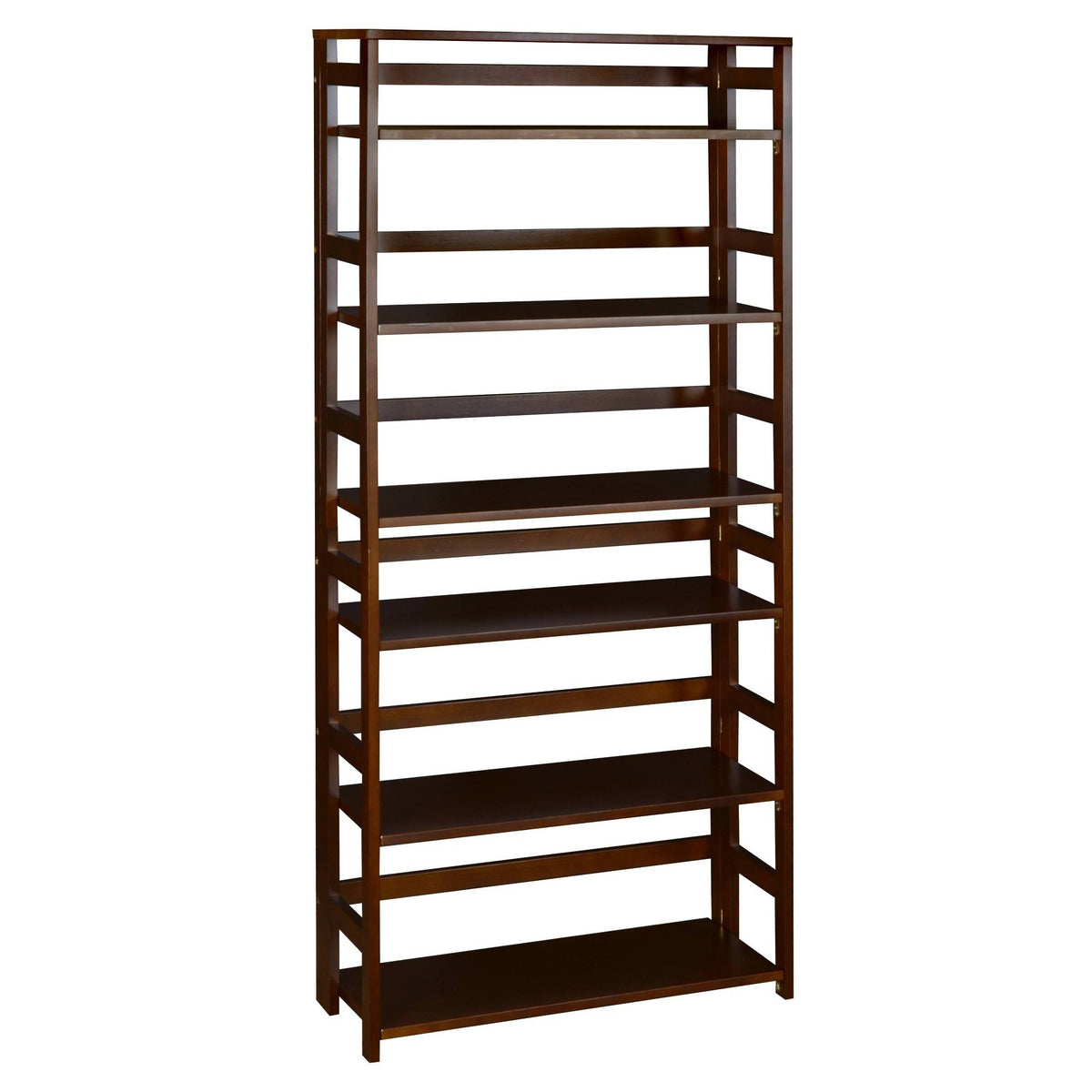 67x22 High Folding Bookcase Mocha Walnut N427
