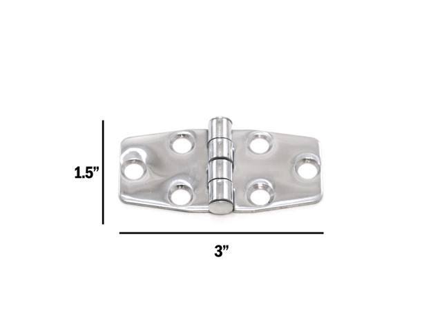 Polished Stainless Steel Marine Grade Door Hinges Set of 10 W704