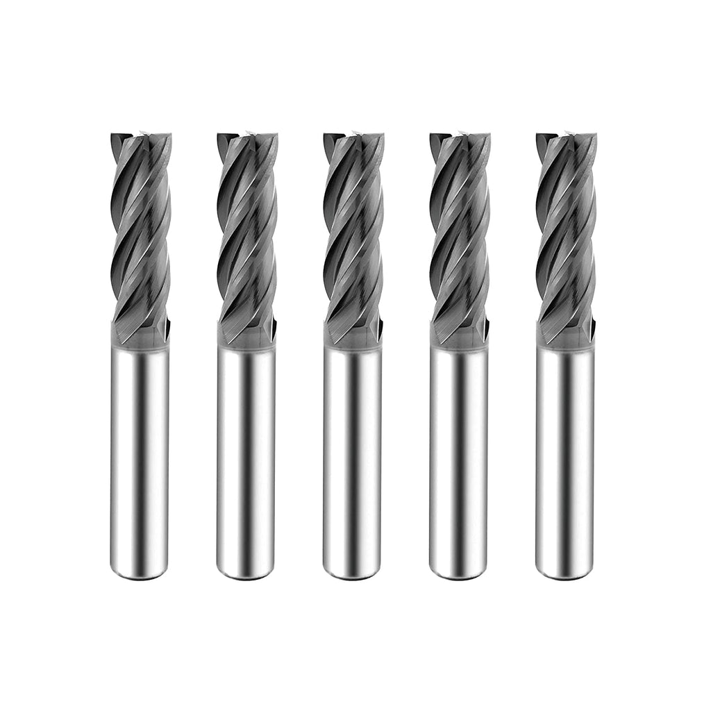 Carbide Square End Mill 4 Flute 5 Pieces 3/8 S8941