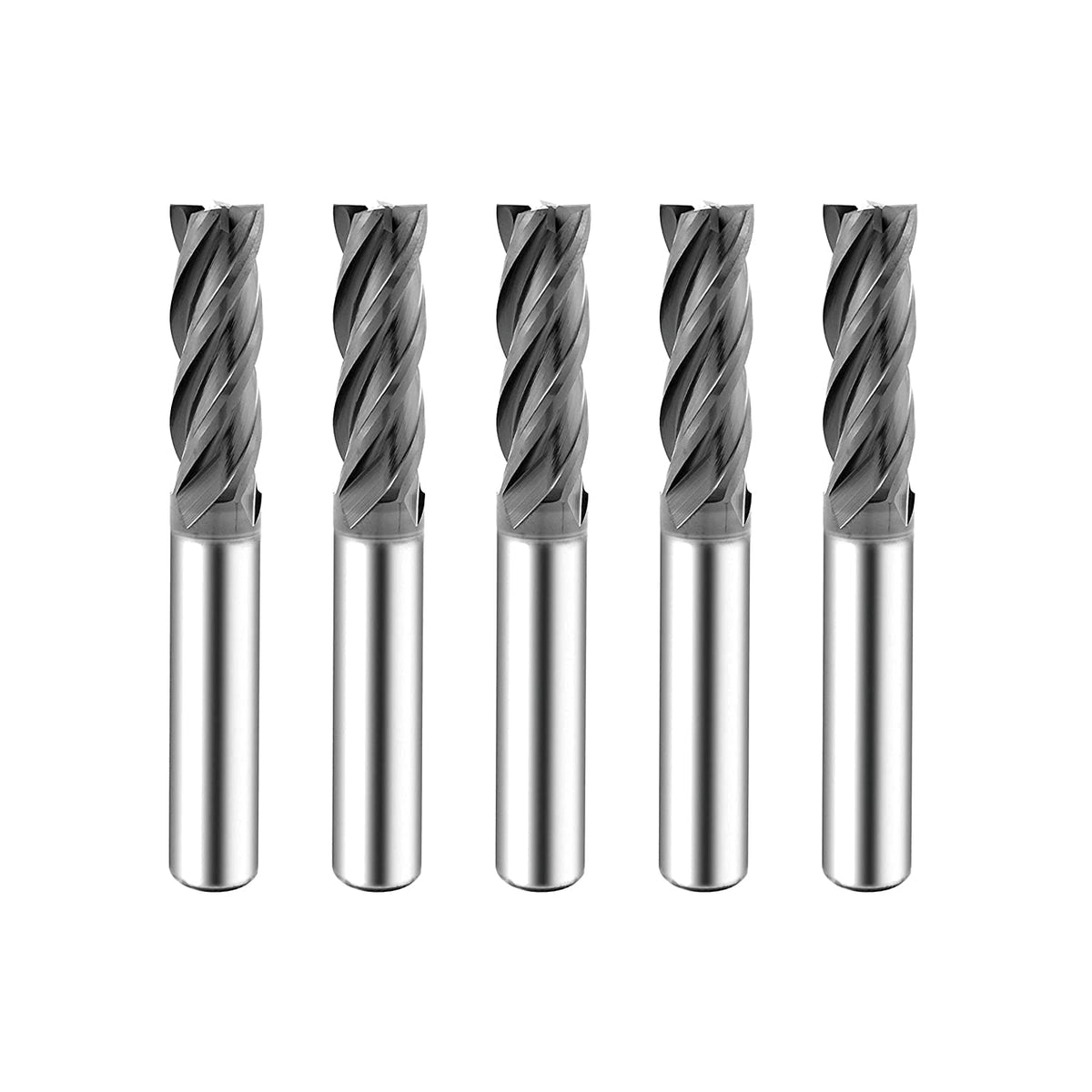 Carbide Square End Mill 4 Flute 5 Pieces 3/8 S8941