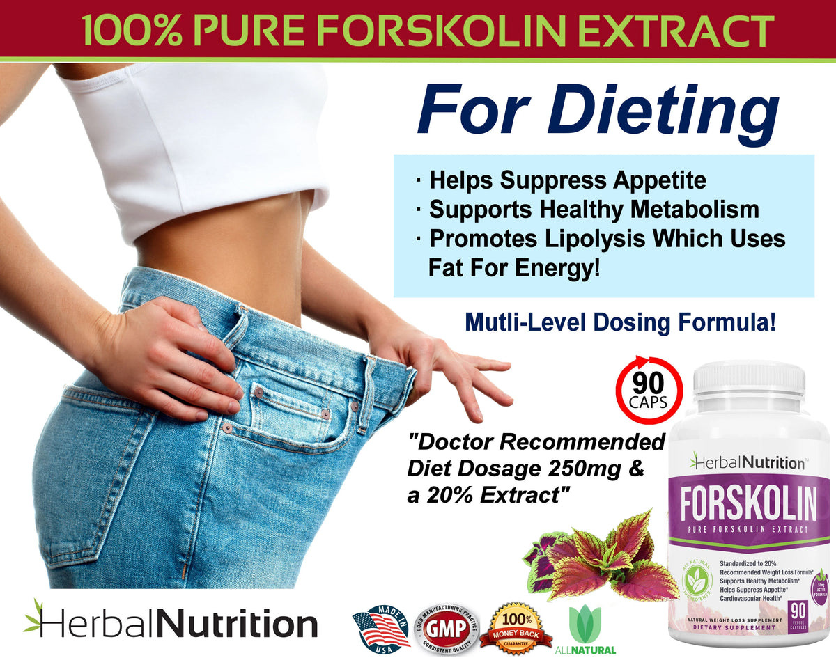 90 Capsules Forskolin Extract Supplement P421526