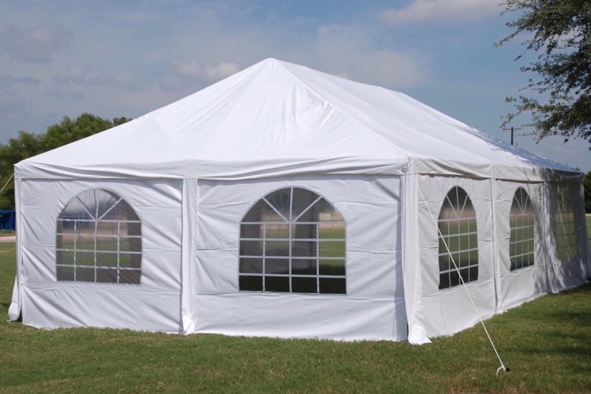 30'x20' White PVC Frame Tent Canopy Shelter D1556