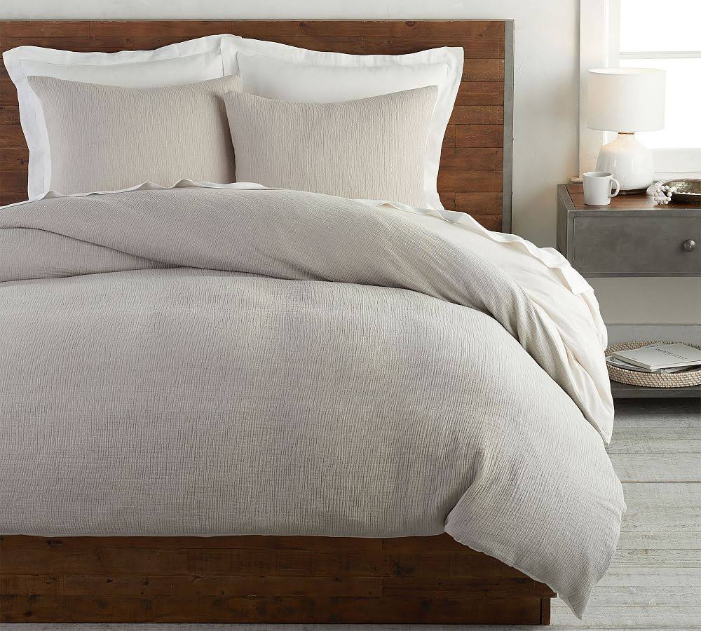 Gray Cotton Duvet Cover King I569