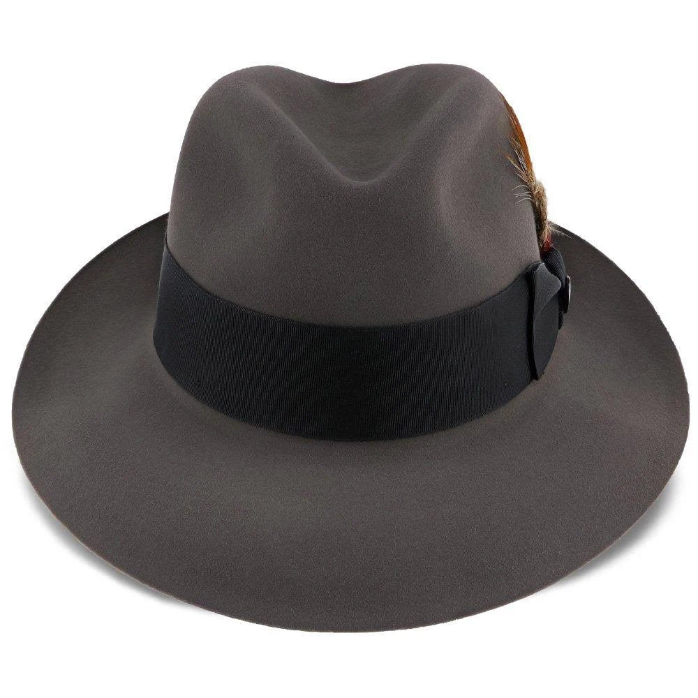 Beaver Fur Felt Fedora Hat Size 7 1/4 Caribou W10970
