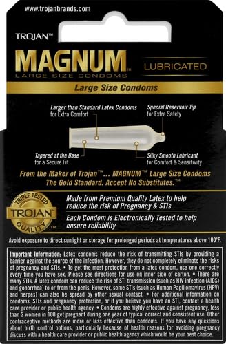 Magnum Lubricated Condoms, 3 Count P8126