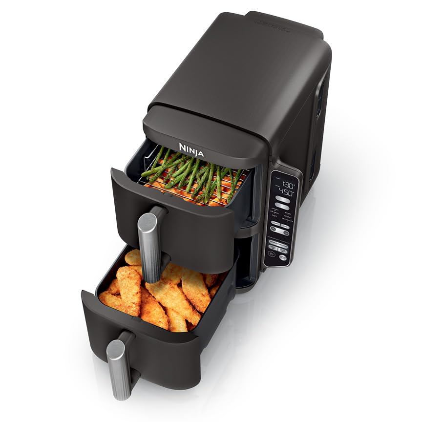 8 QT DoubleStack 2-Basket Air Fryer, Black C70949