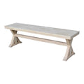 18" Solid Hardwood Bench Off White W52431
