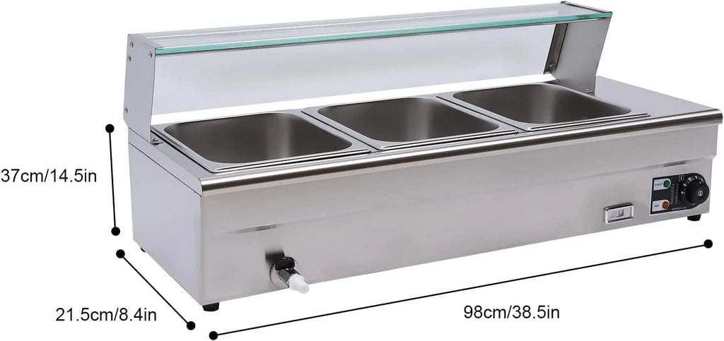 3 Pans 1200W Food Warmer T908