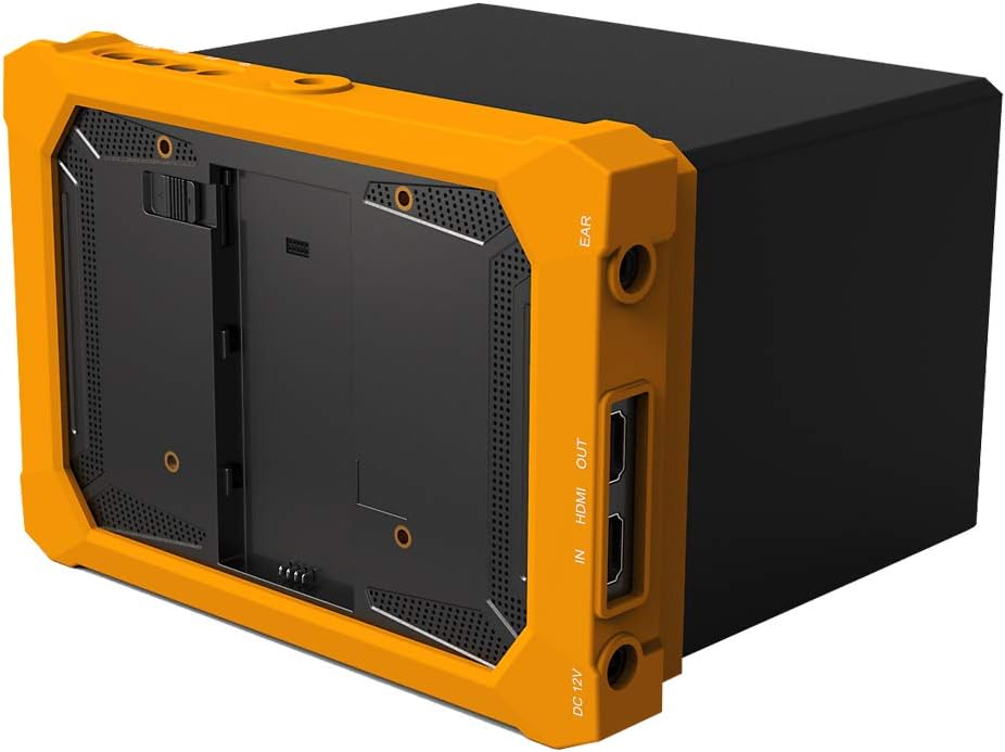 7 Inch 4K HDMI Field Monitor with Yellow Rubber Case I432959