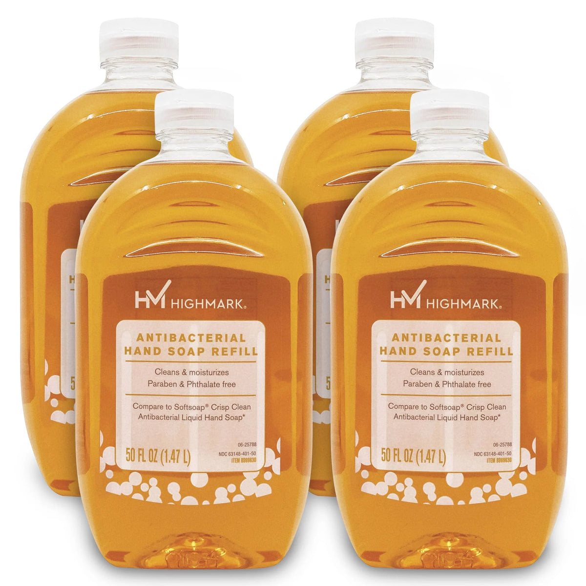Antibacterial Liquid Hand Soap 50 Oz Refill Bottle Case Of 4 T6482