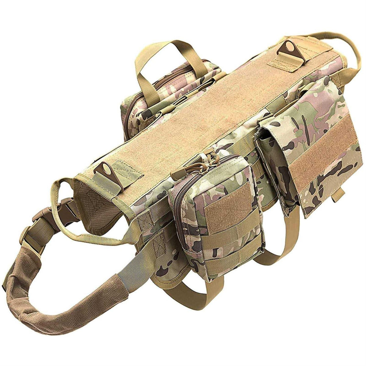 Tactical Dog Harness with Pouches B48089