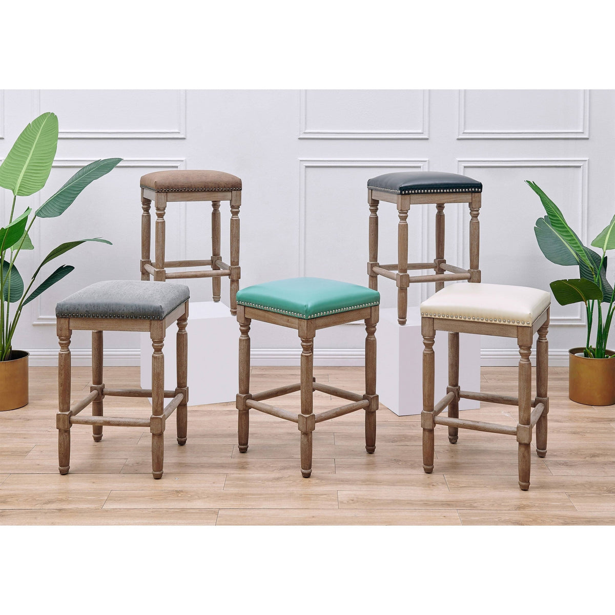 Bonded Leather Counter Stool T770