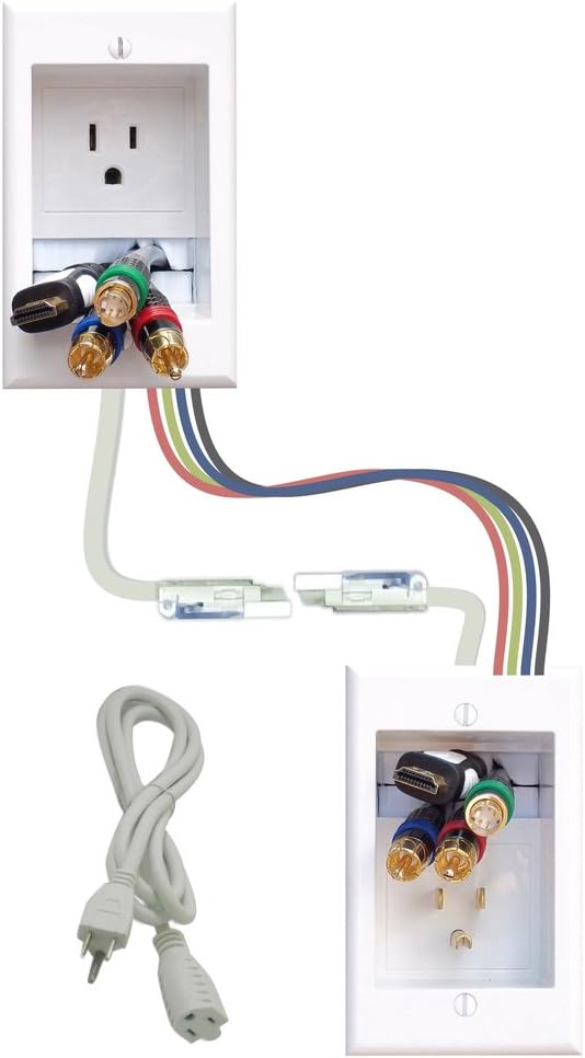 16' Dual in-Wall Cable Management for Wall-Mount TVs O11868