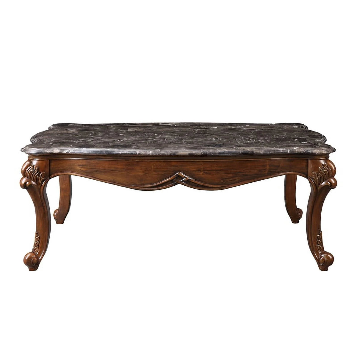 Contemporary Marble and Cherry Coffee Table G17033