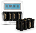 12 Pack Rechargeable Batteries and Charger P3191