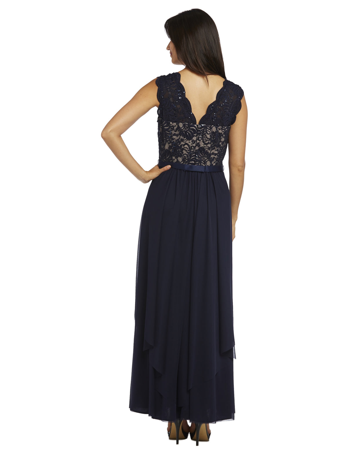 Purple/Blue/Beige Lace Evening Gown E79239
