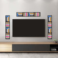 Black Iron Wall Mount CD DVD Media Rack Storage Shelf V4676