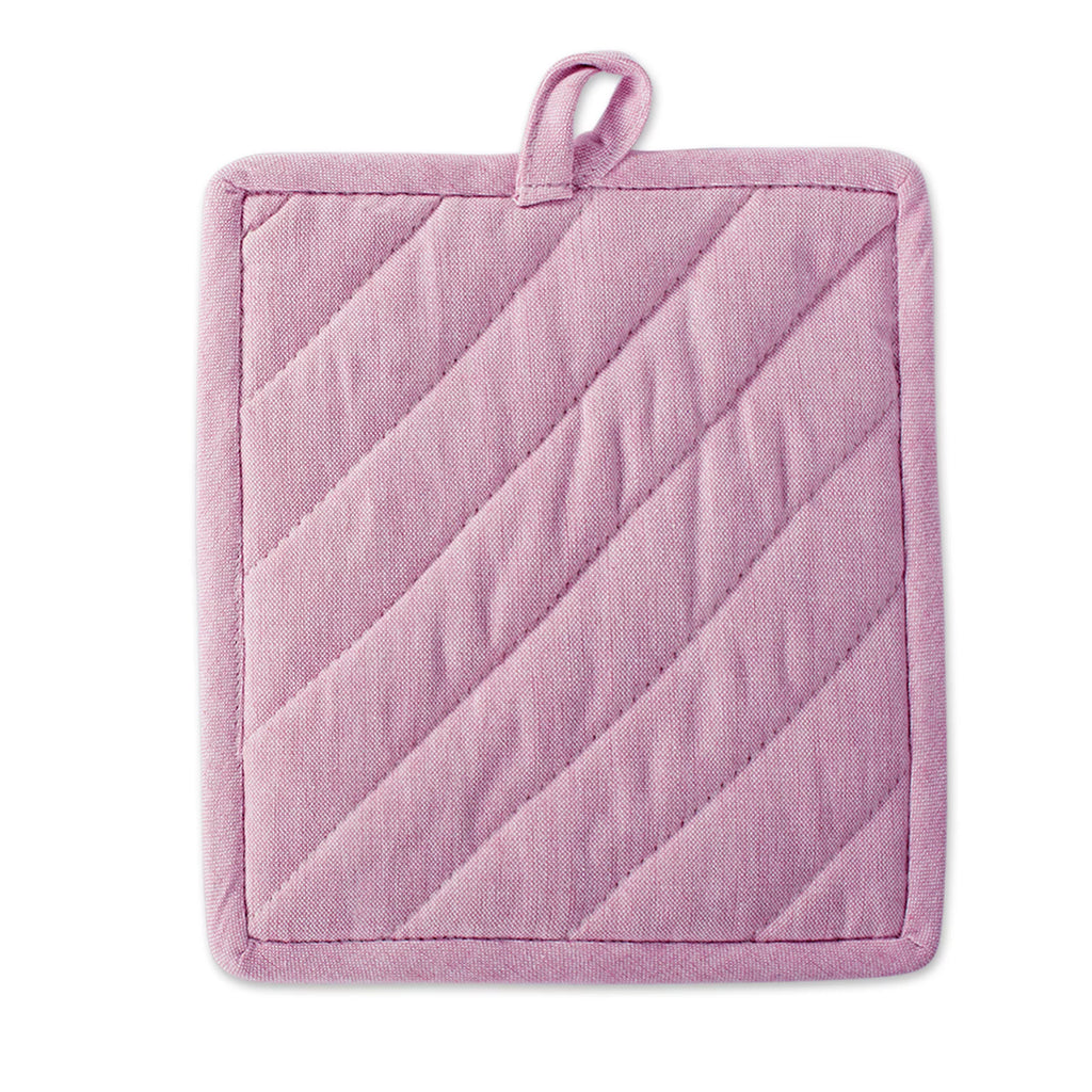 Set of 2 Rose Chambray Potholders V2710