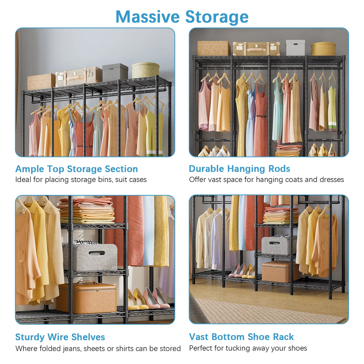 Heavy Duty Black Garment Rack J5335