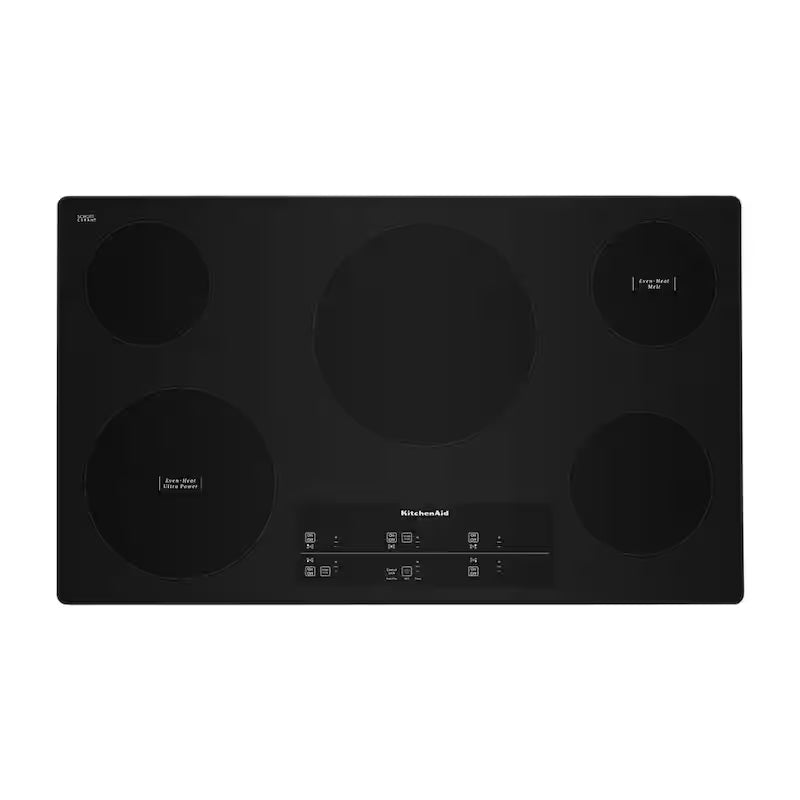Black Stainless Steel Electric Cooktop with 5 Elements I85660