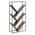 Dark Taupe Black Metal Bookcase P4645