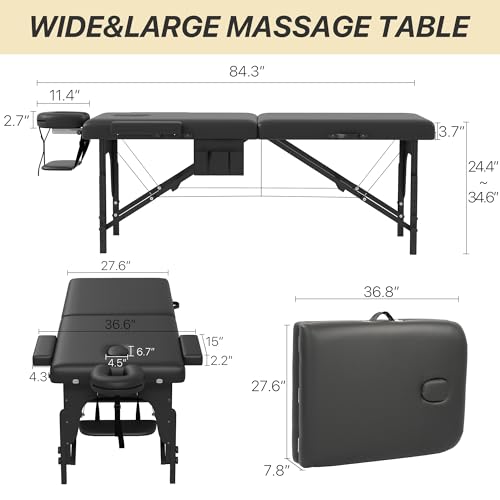 Memory Foam Portable Foldable Massage Table D405