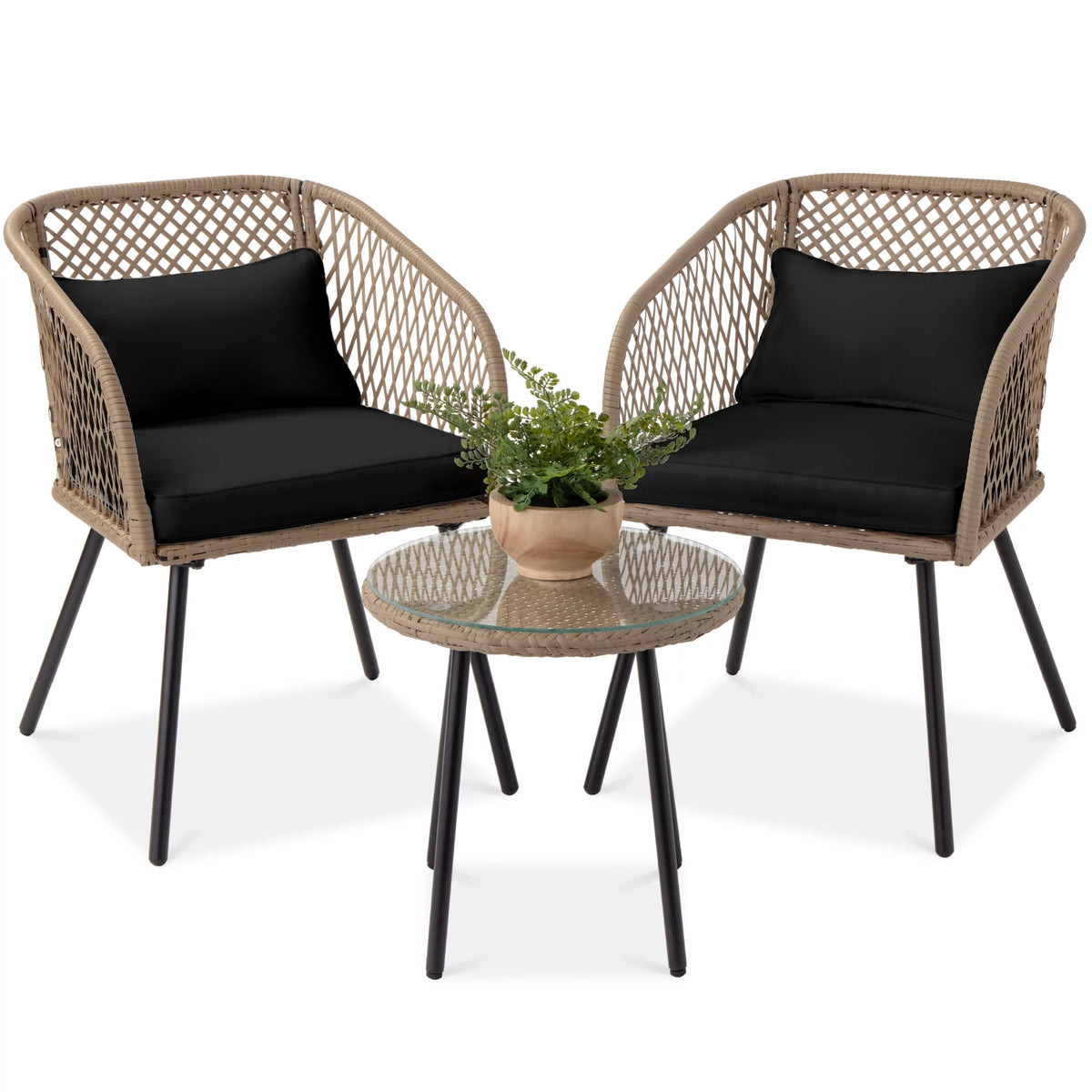 3-Piece Outdoor Wicker Bistro Set N3516