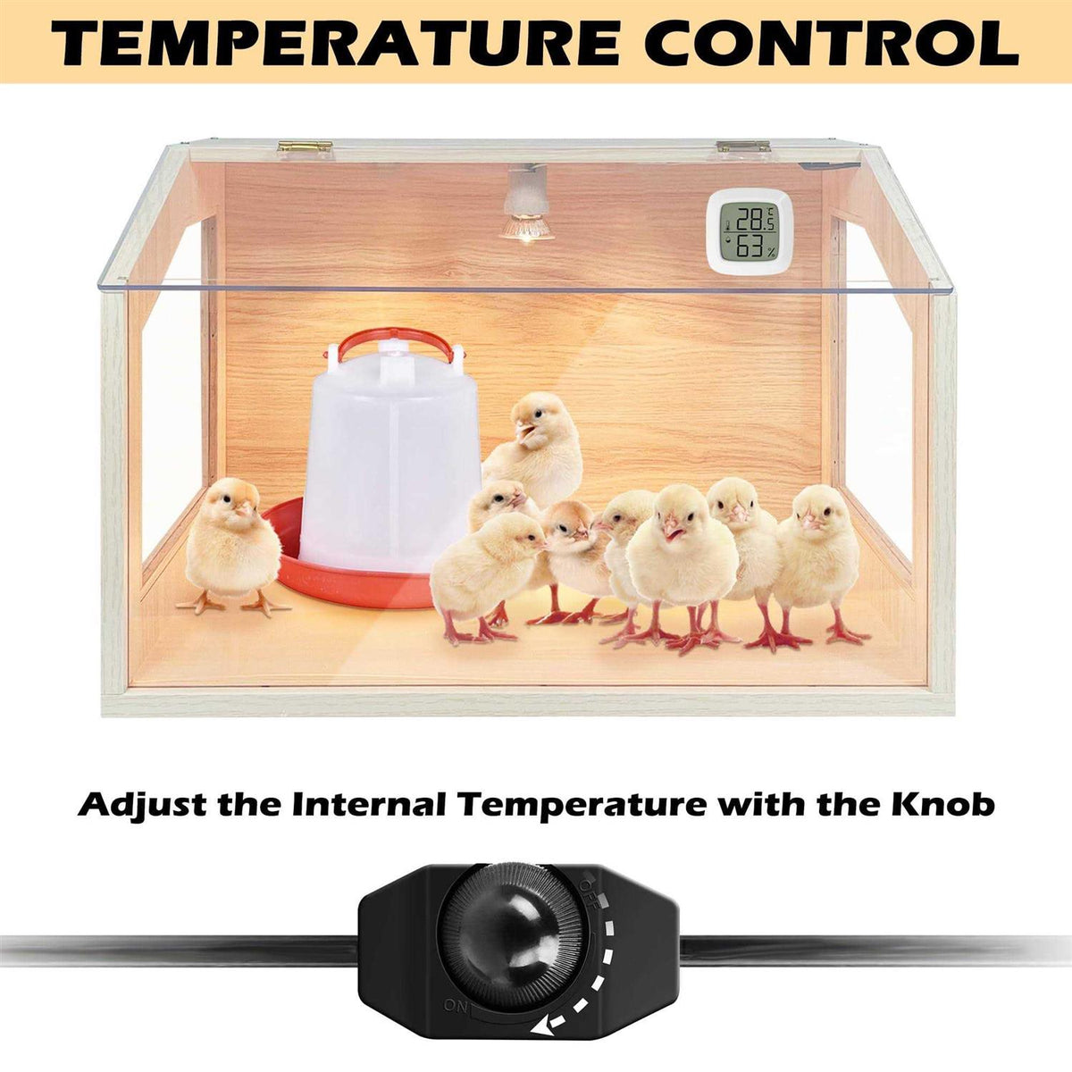 Intelligent Brooder Box with Built-in Heating Lamps A345