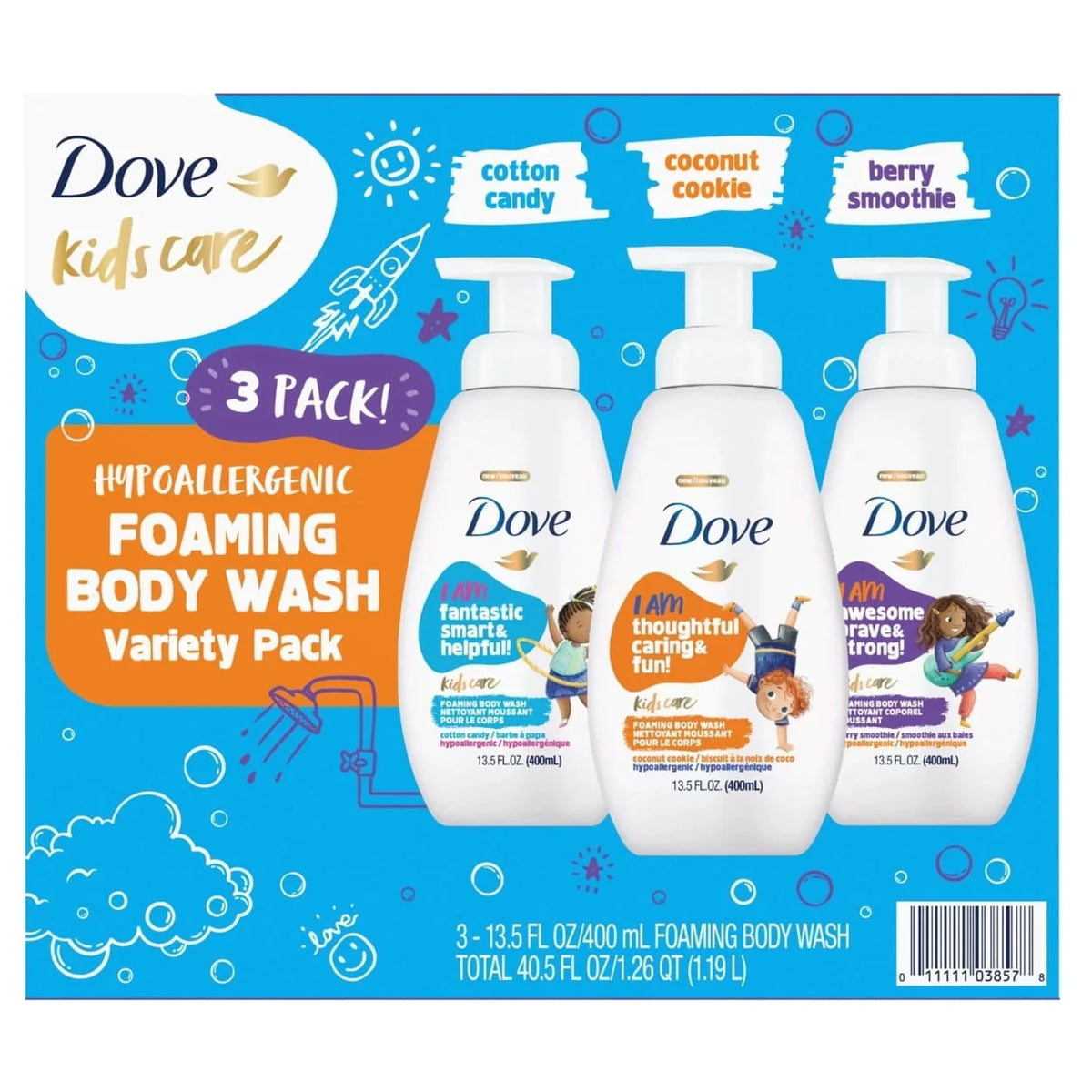 Foaming Body Wash Variety Pack 13.5 Fluid Ounce Pack of 3 N200