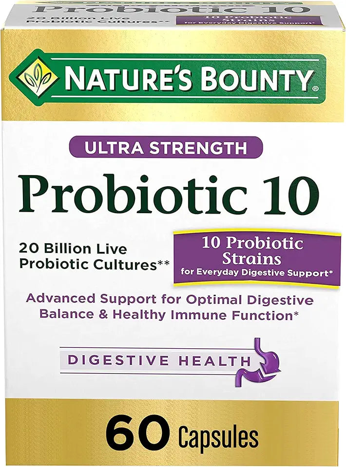 Ultra Strength Probiotic 10, 60 Capsules N7704