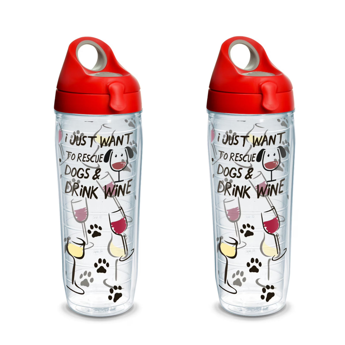 24 oz Water Bottle with Lid, 2 Pack O146488