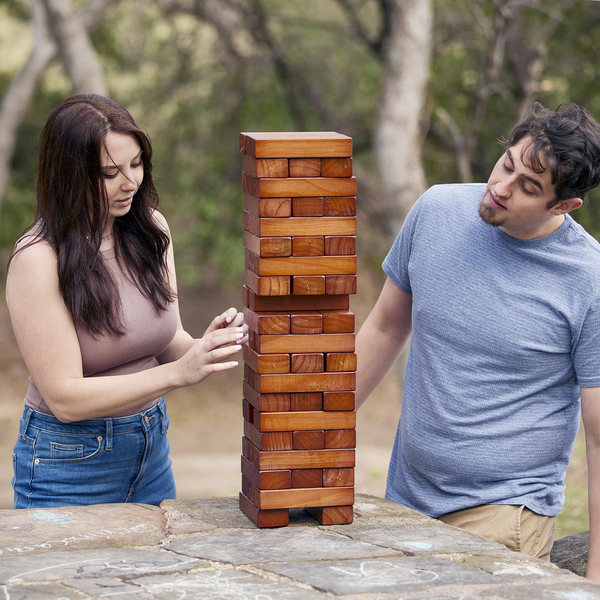 Giant Tumbling Timbers Stacking & 4 in a Row Game Bundle O65595
