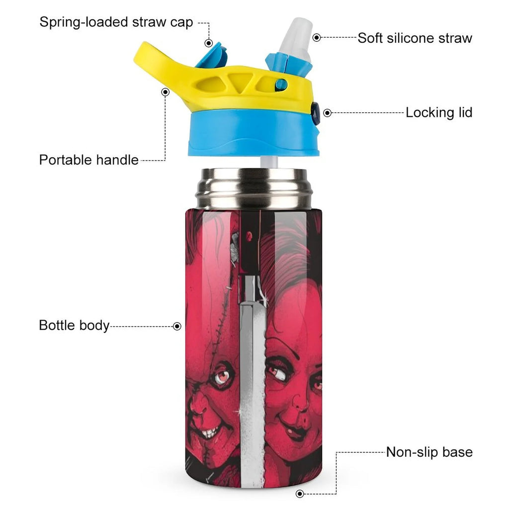 Insulated Stainless Steel Water Bottle with Straw Leak-Proof D28272
