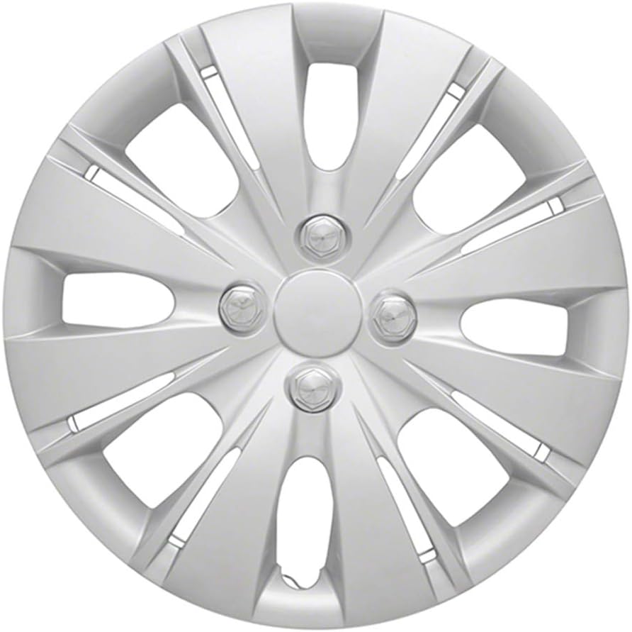 Silver 15" 8 Split Spoke Wheel Covers Set of 4 Q790