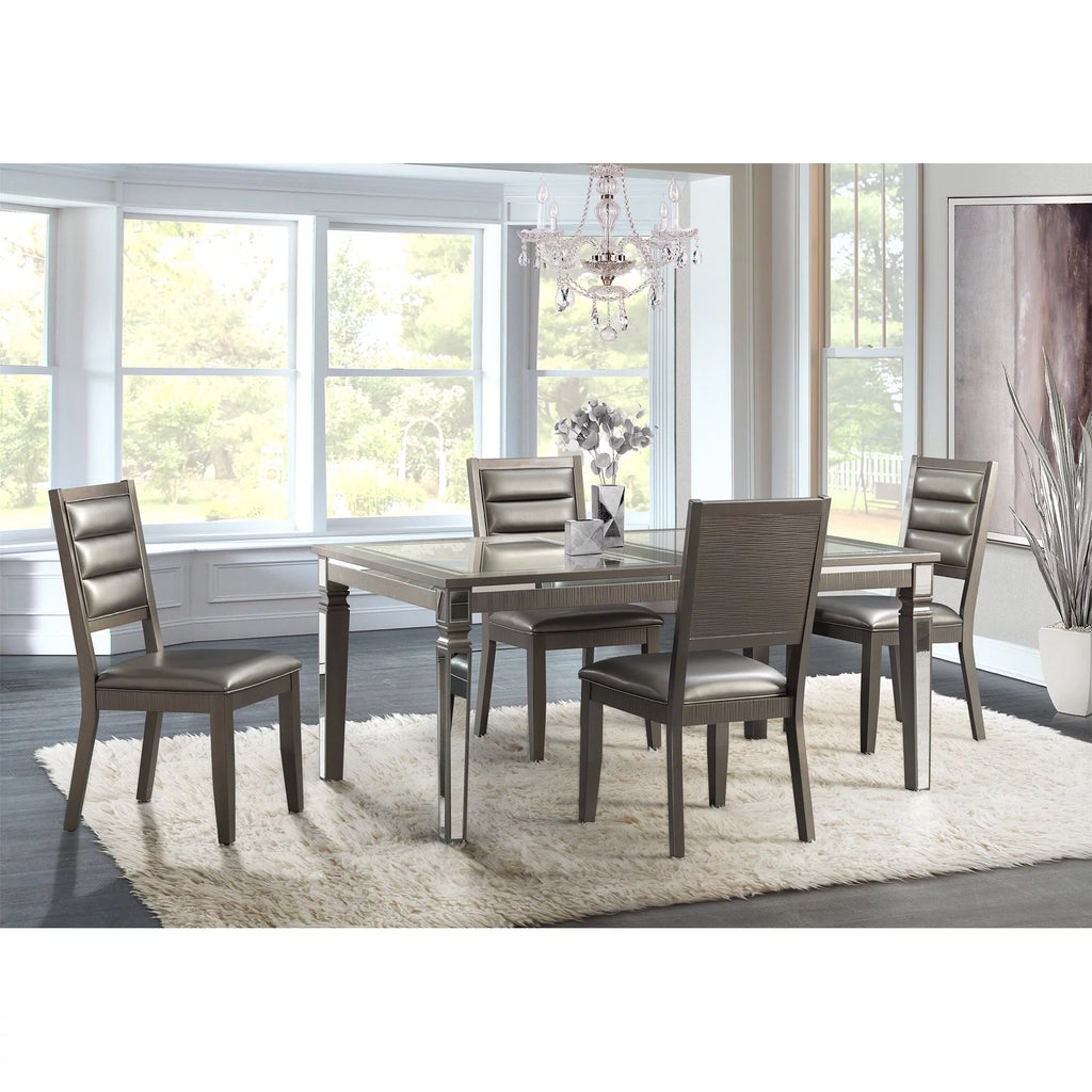 5PC Dining Set Table and Four Side Chairs J242957