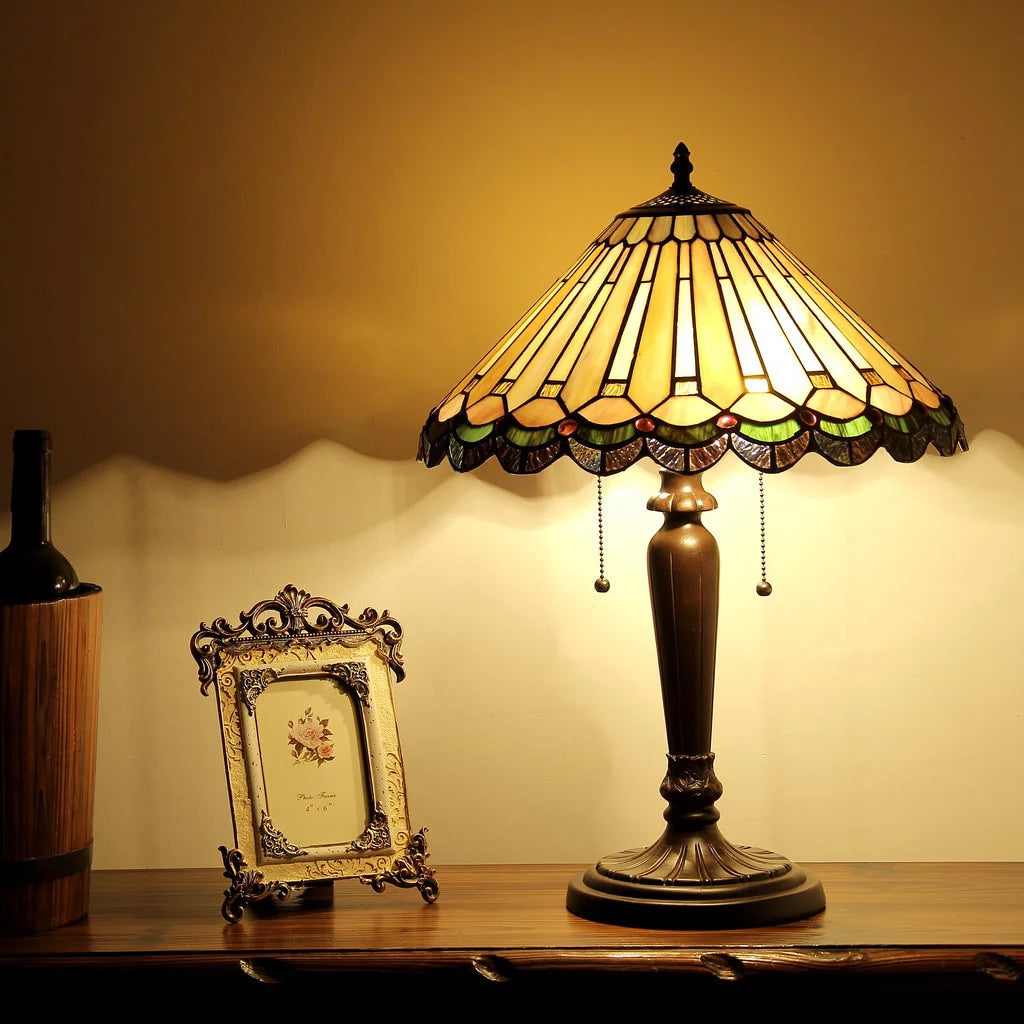2-light Dark Bronze Table Lamp D15524