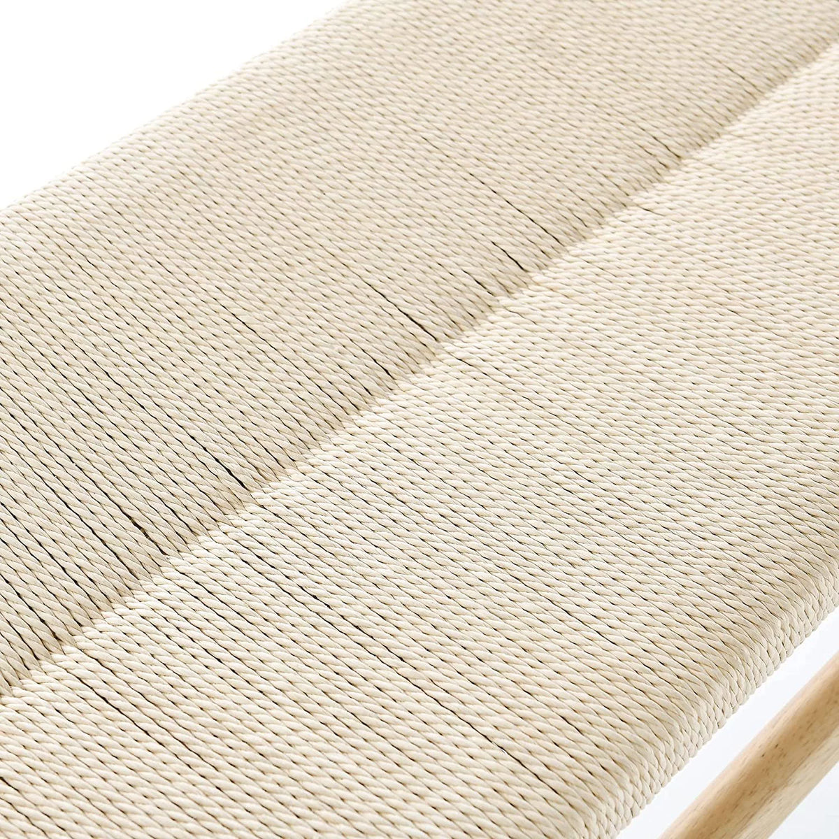 Indoor Entryway Bench with Paper Cord Ottoman S53797