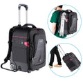 2-in-1 Rolling Camera Backpack Trolley Case V578811